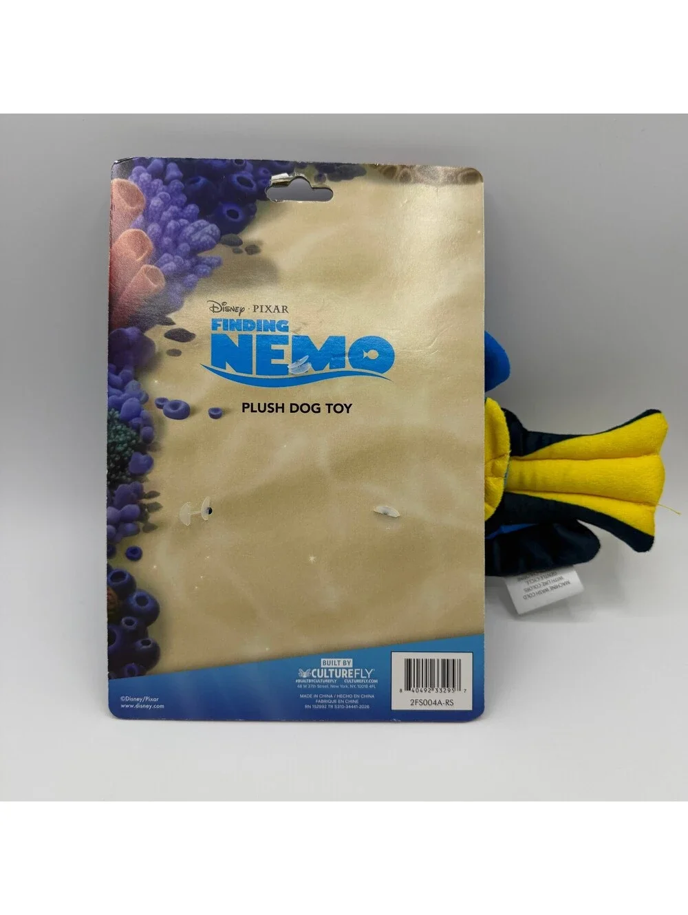 Disney Pixar Finding Nemo Dory Plush Dog Toy Squeaker Soft Stuffed Blue Fish NWT